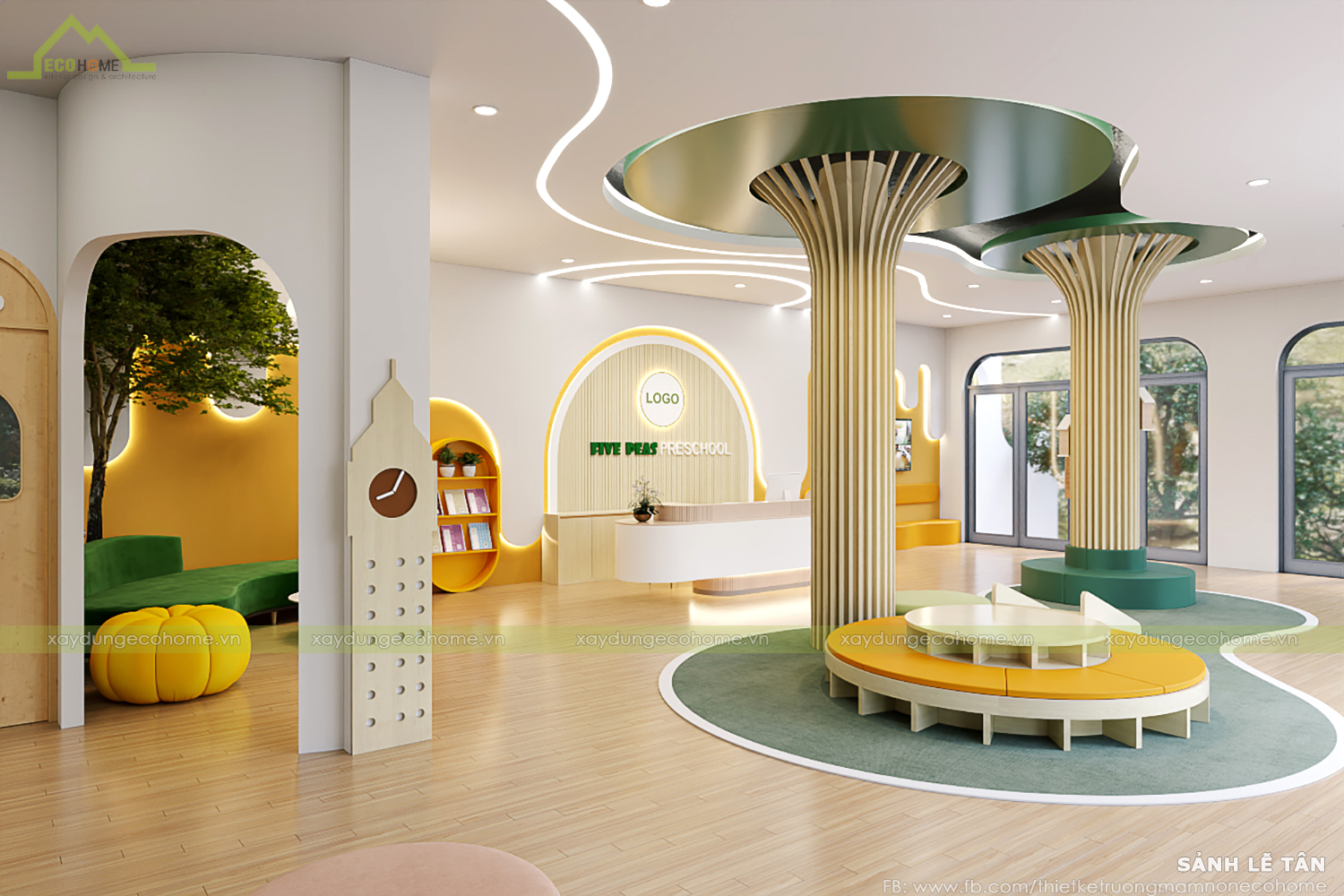 Thiết kế trường mầm non Five Peas Preschool