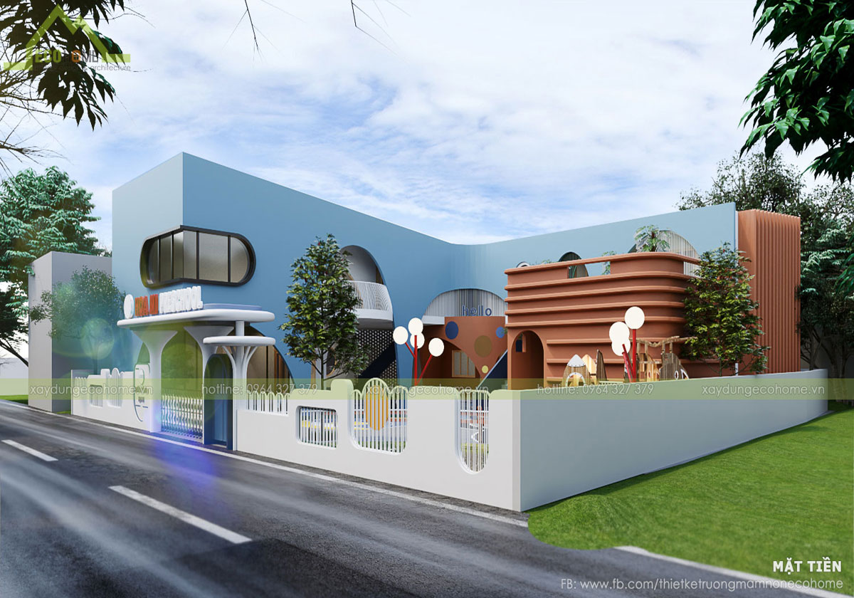 Thiết kế trường mầm non Họa Mi tại Ninh Bình