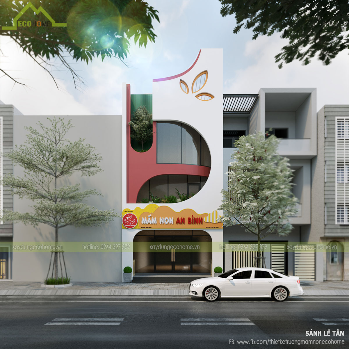 Thiết kế nhóm trẻ mầm non tư thục An Bình