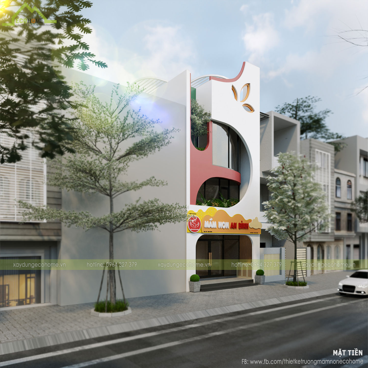 Thiết kế nhóm trẻ mầm non tư thục An Bình