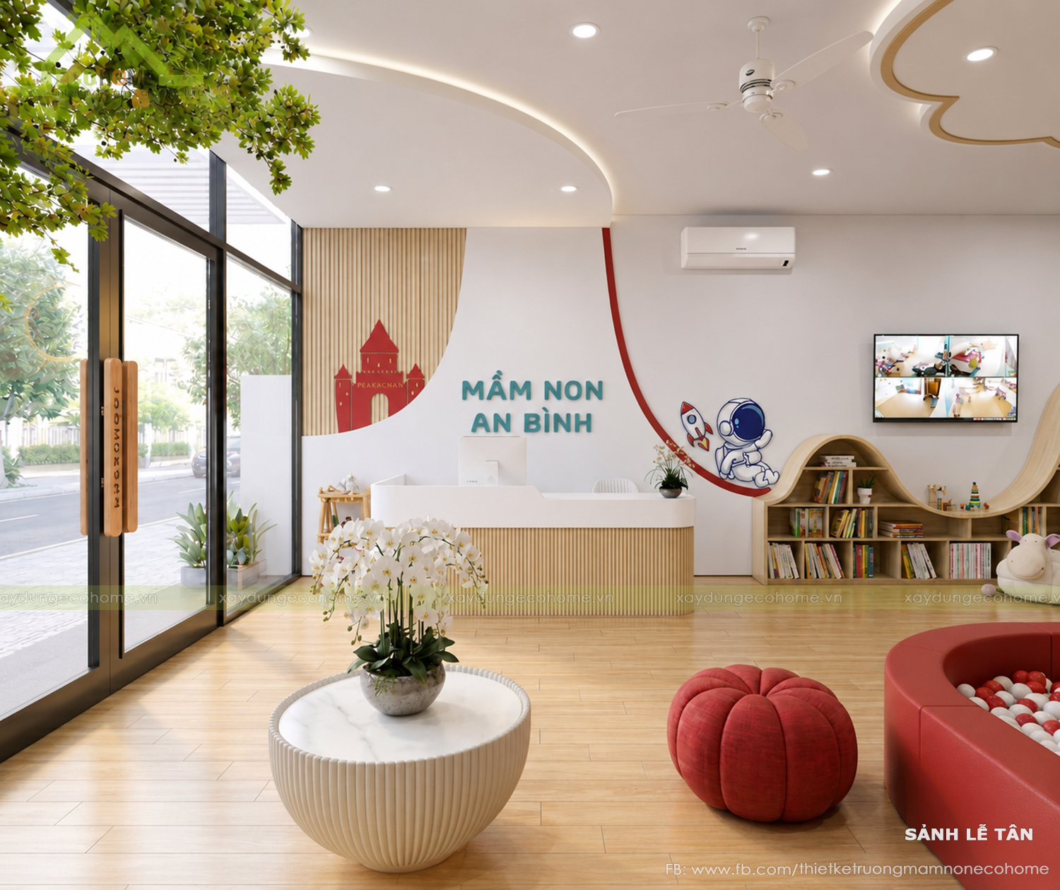 Thiết kế nhóm trẻ mầm non tư thục An Bình tại Ninh Bình