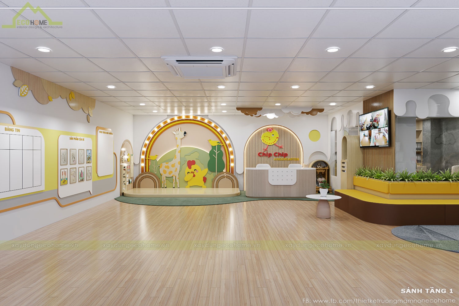 Thiết kế trường mầm non Chip Chip