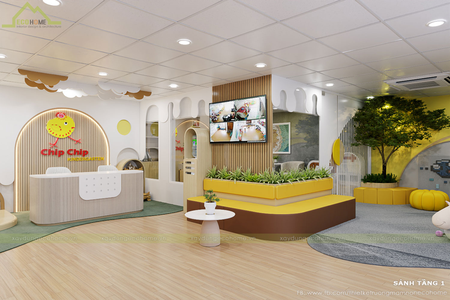 Thiết kế trường mầm non Chip Chip