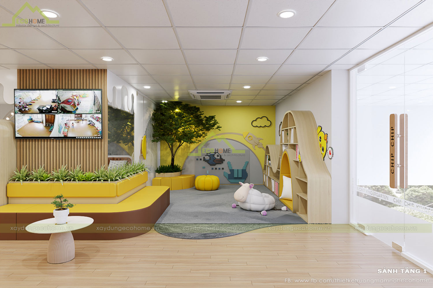 Thiết kế trường mầm non Chip Chip