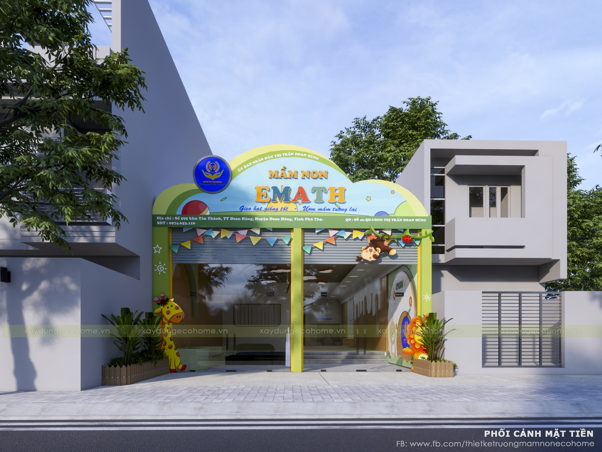 Thiết kế trường mầm non Emath