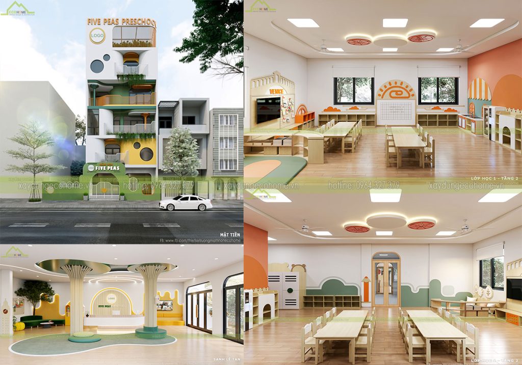 Thiết kế trường mầm non Five Peas Preschool