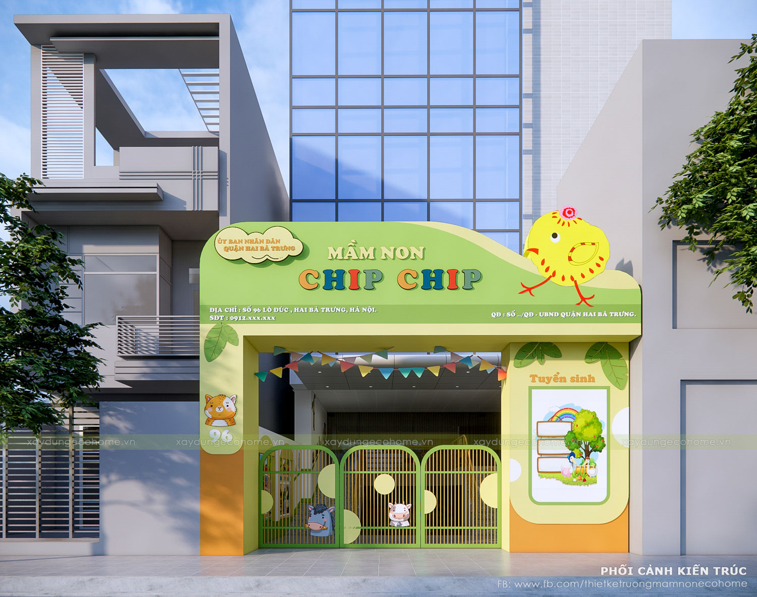 Thiết kế trường mầm non Chip Chip