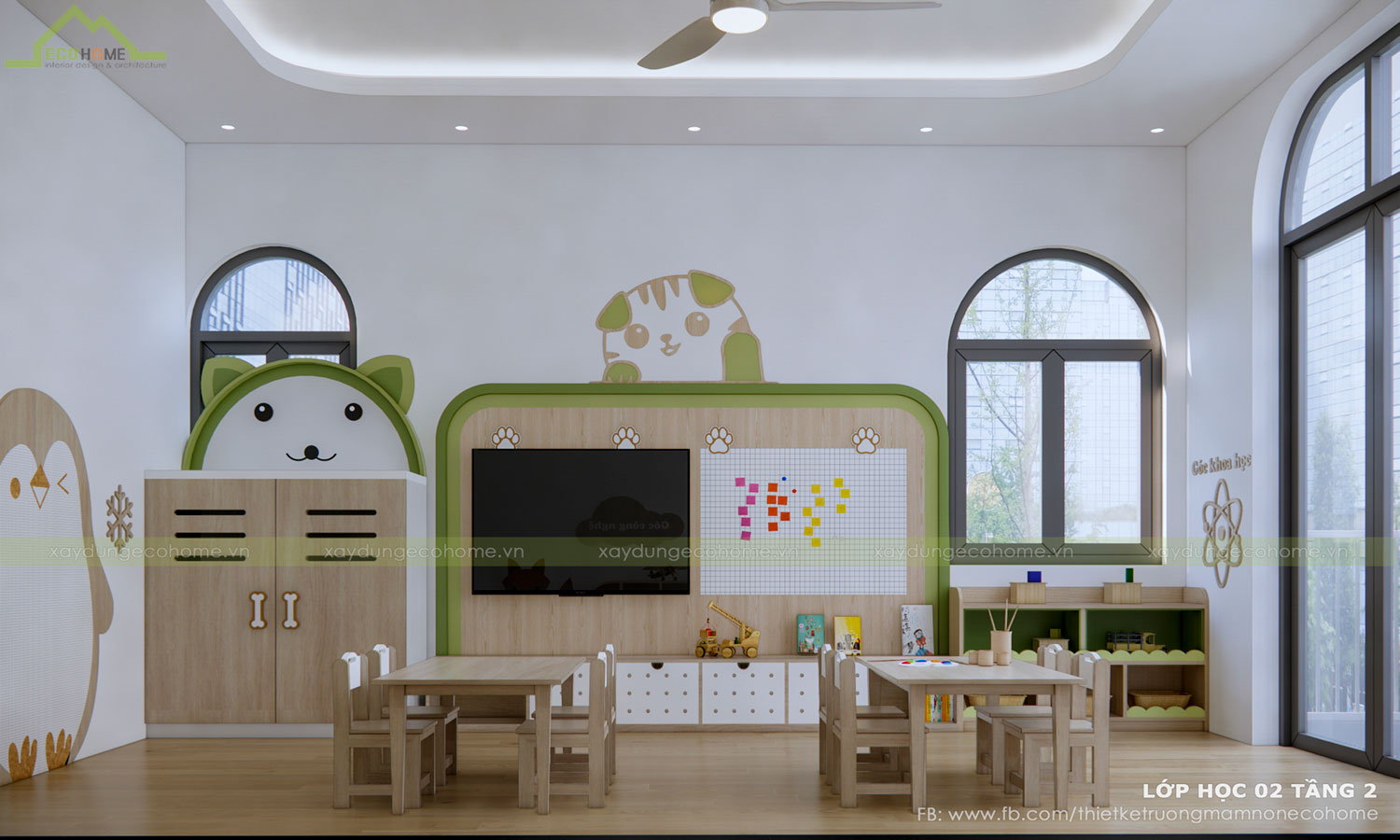 Thiết kế trường mầm non Nhân Nghĩa