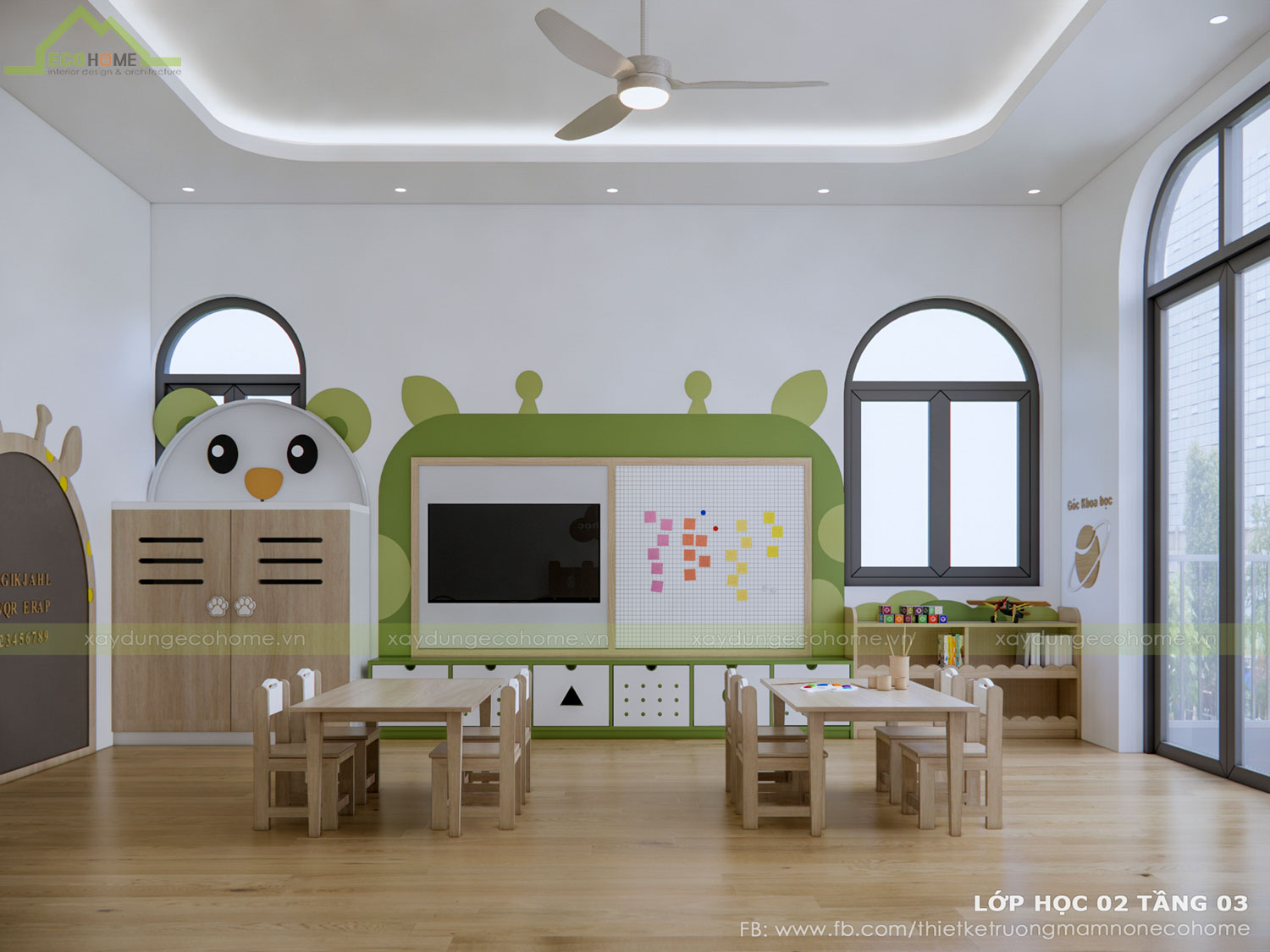 Thiết kế trường mầm non Nhân Nghĩa