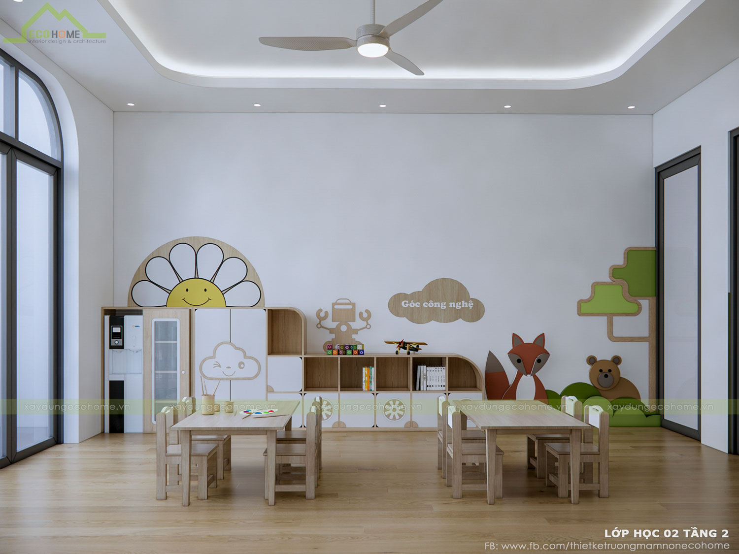 Thiết kế trường mầm non Nhân Nghĩa