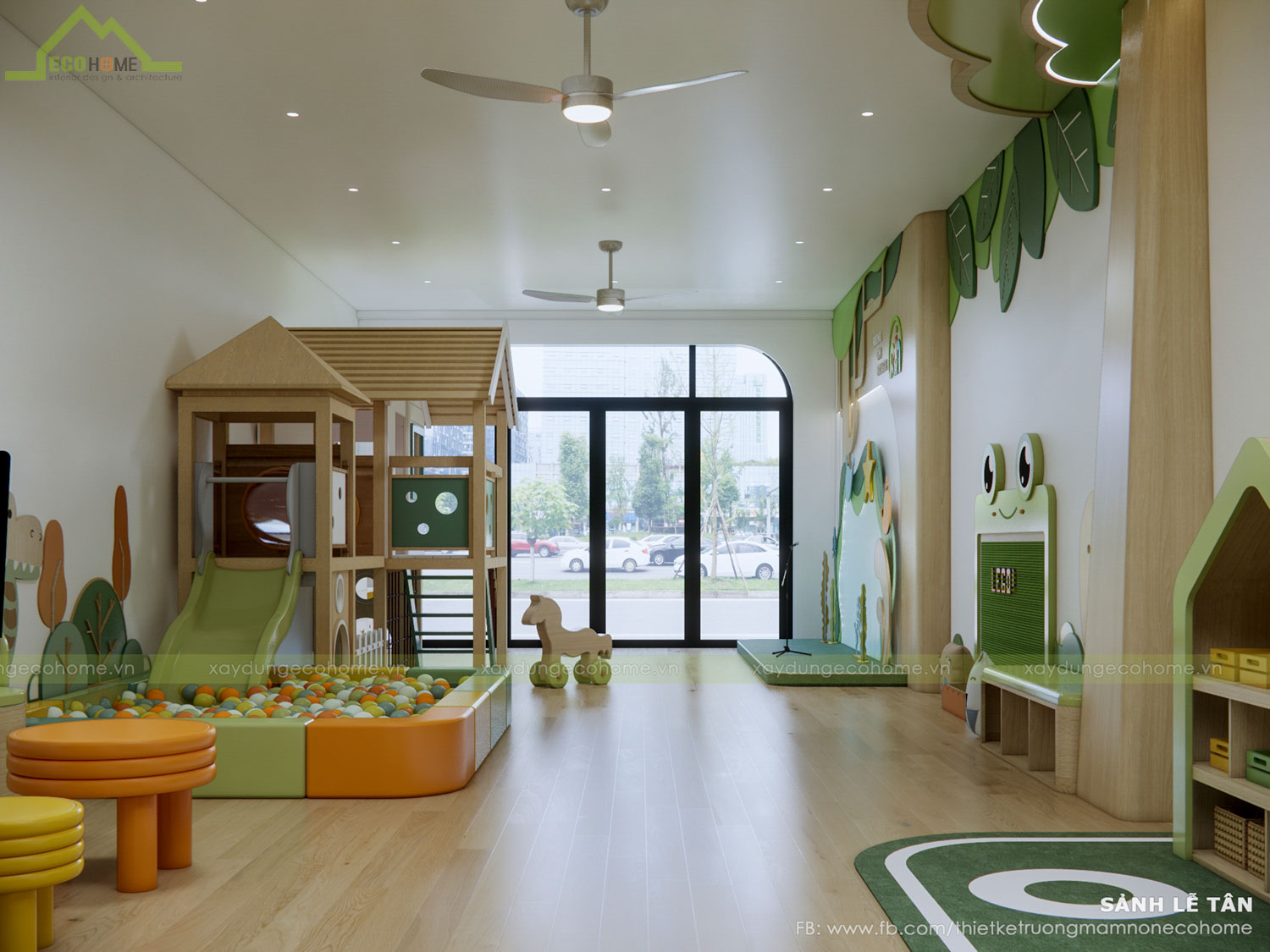 Thiết kế trường mầm non Nhân Nghĩa