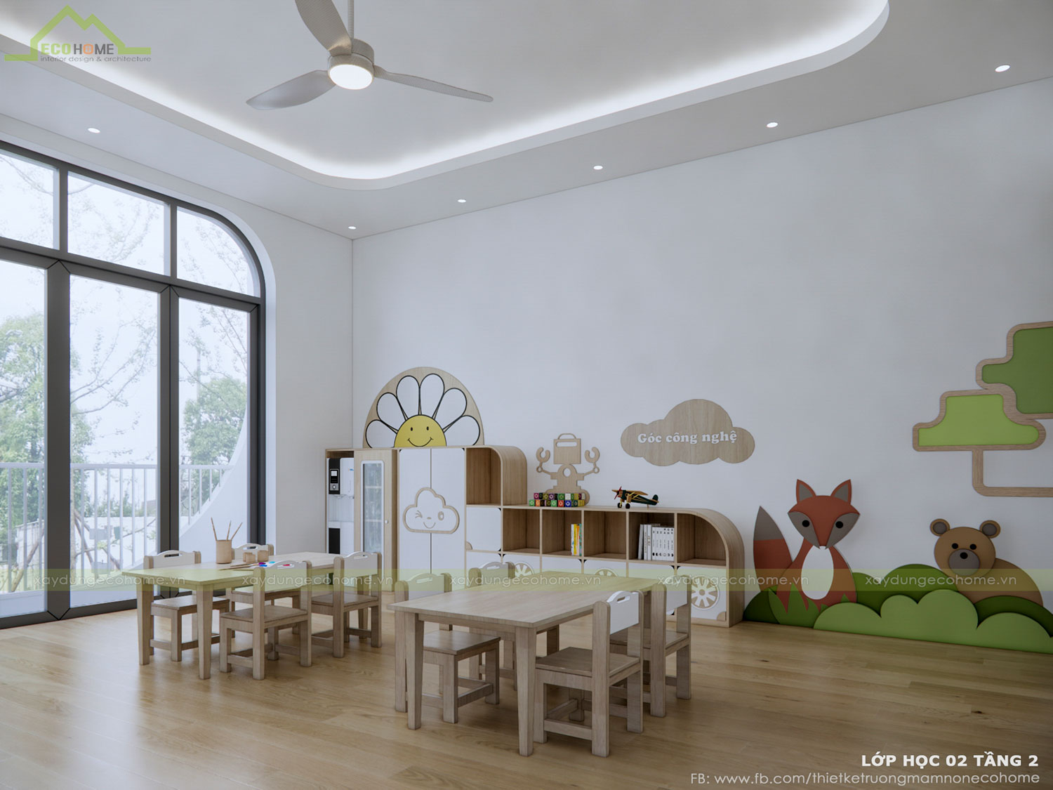 Thiết kế trường mầm non Nhân Nghĩa