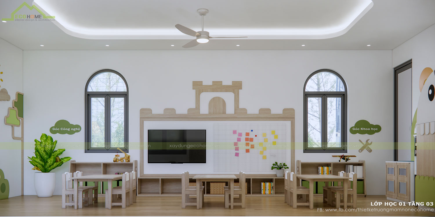 Thiết kế trường mầm non Nhân Nghĩa