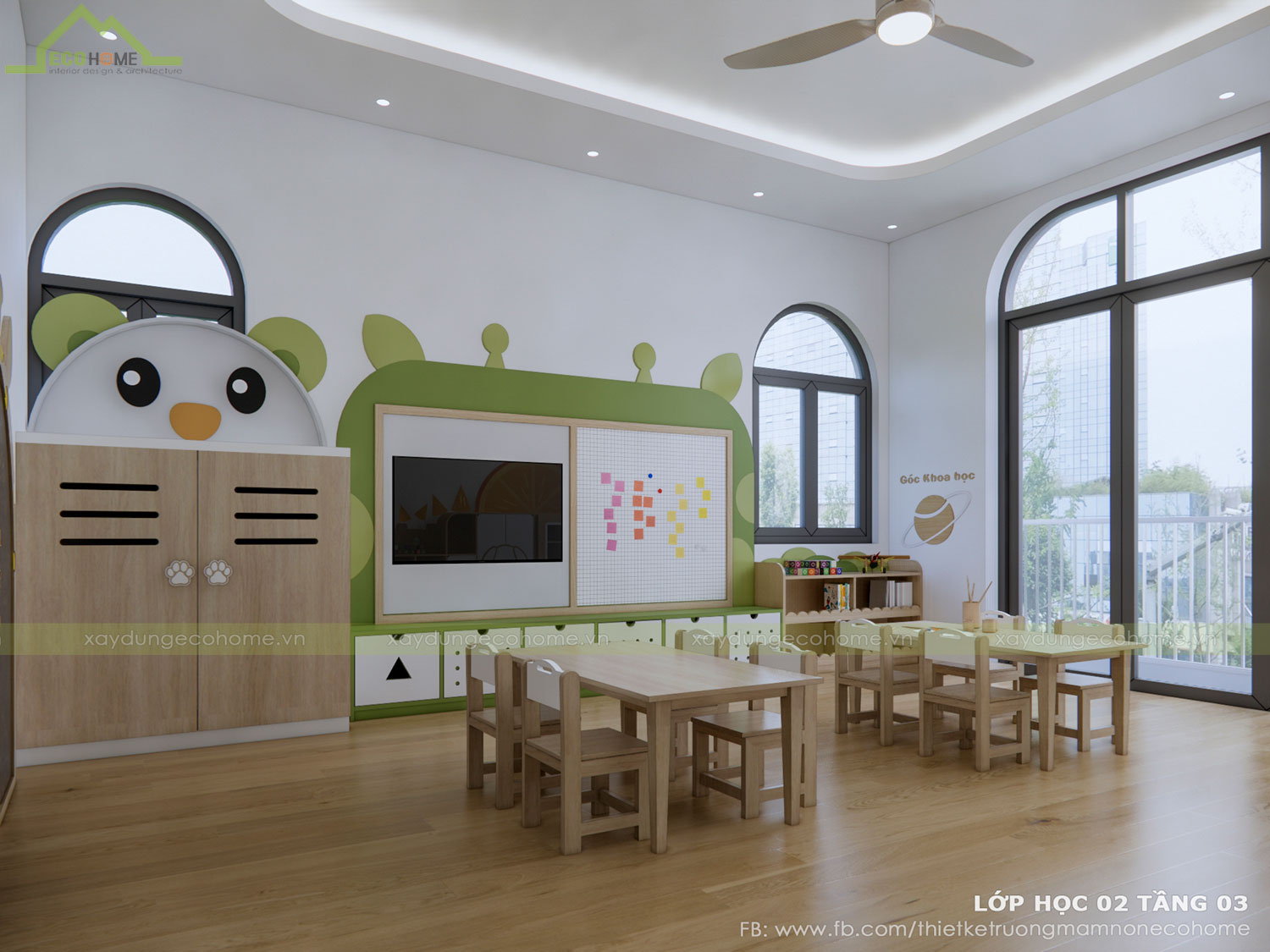 Thiết kế trường mầm non Nhân Nghĩa