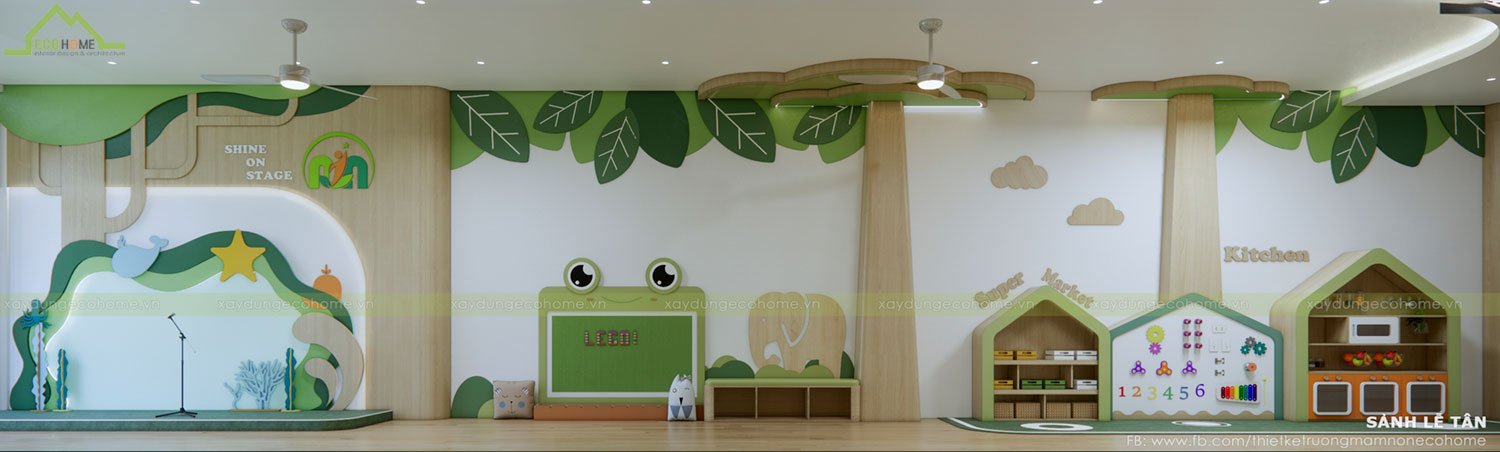 Thiết kế trường mầm non Nhân Nghĩa