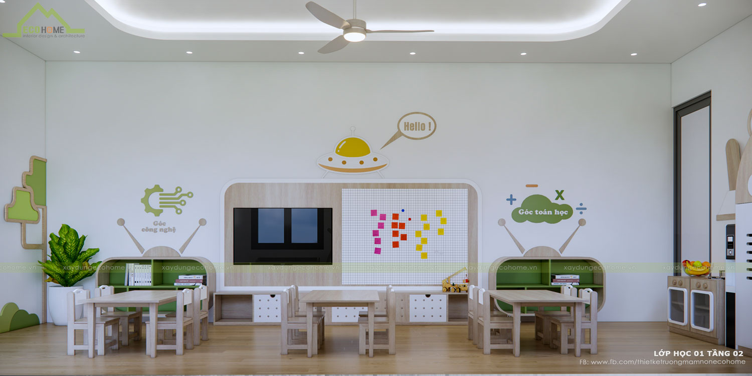 Thiết kế trường mầm non Nhân Nghĩa