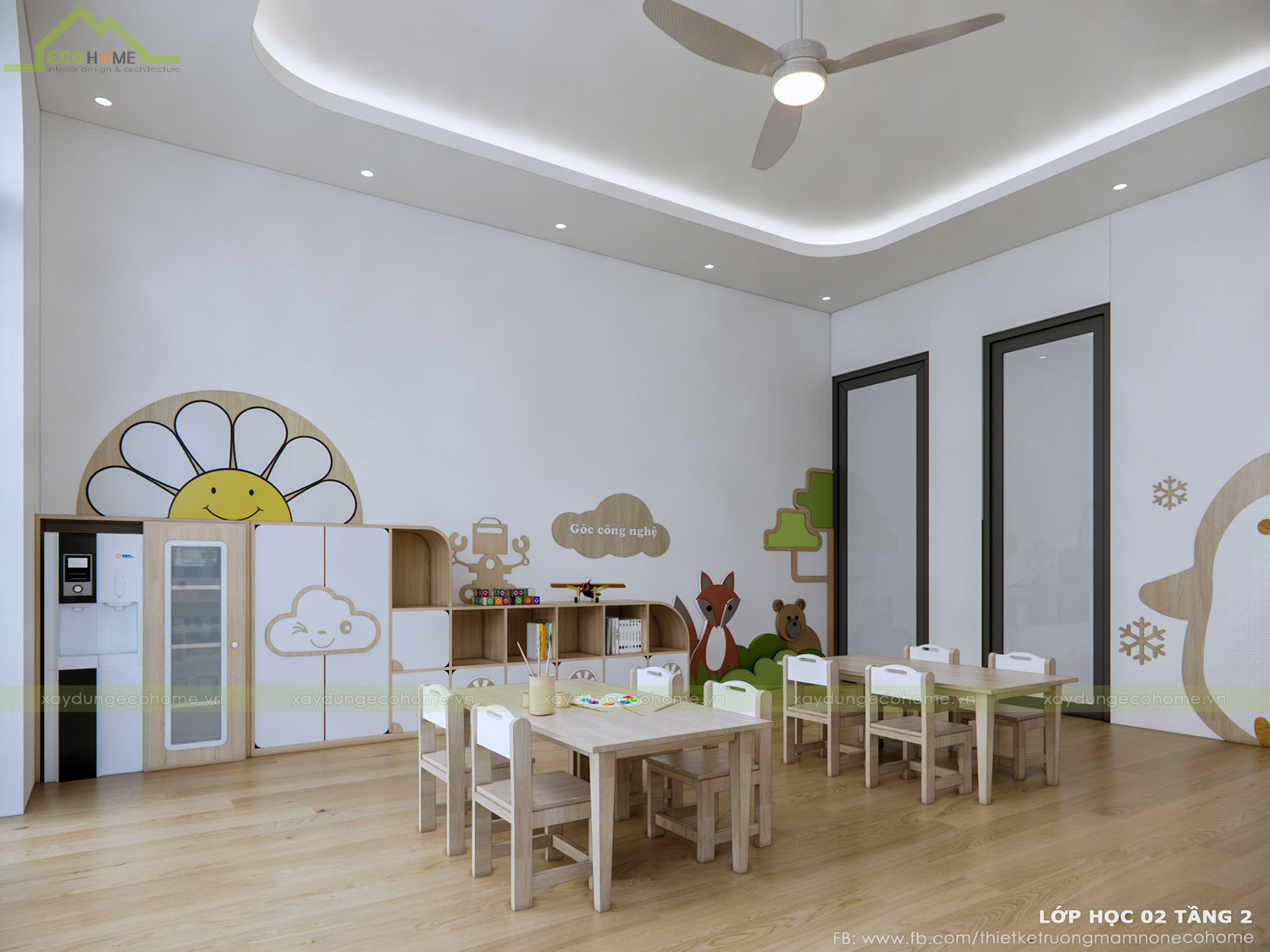 Thiết kế trường mầm non Nhân Nghĩa