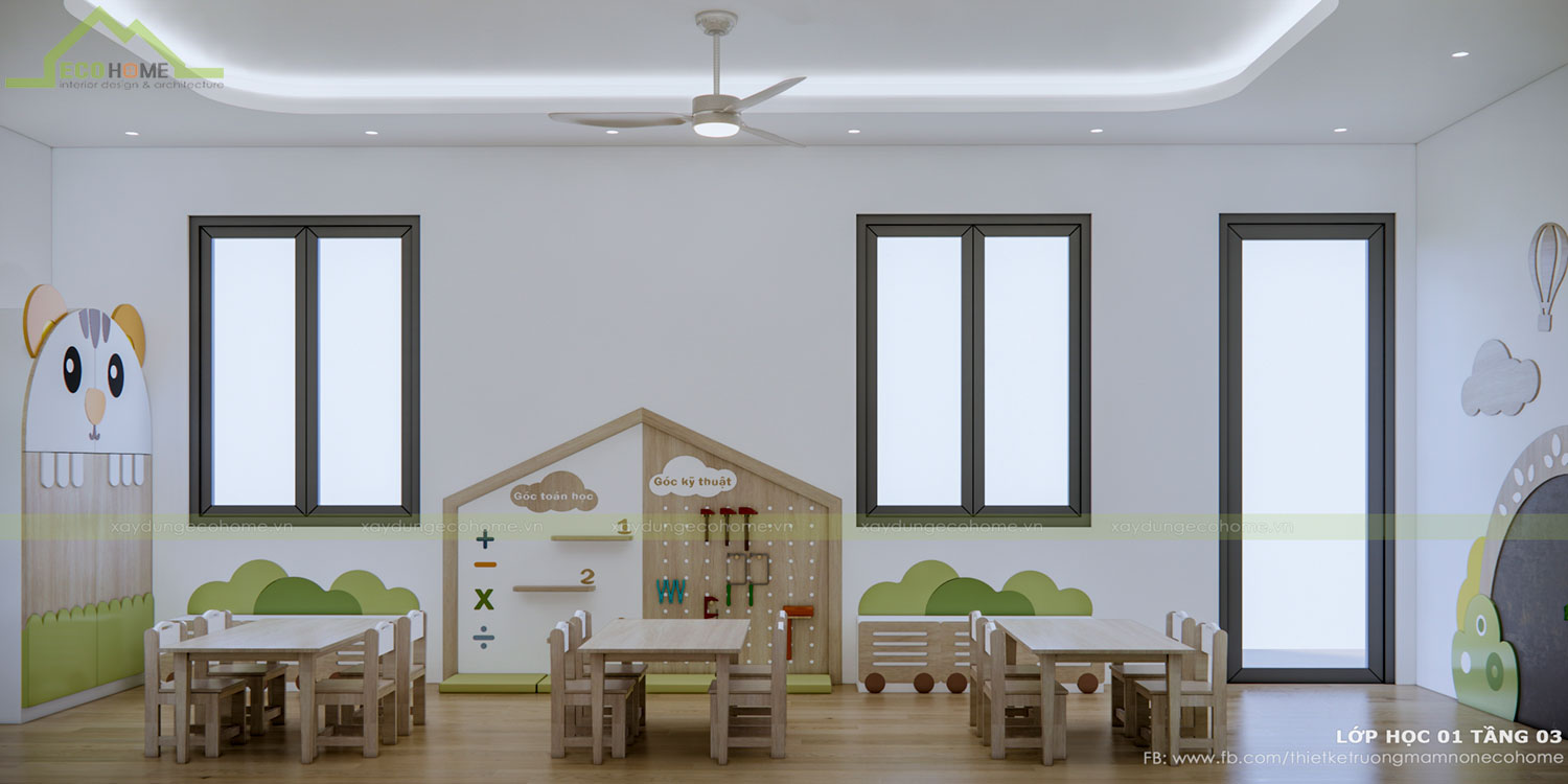 Thiết kế trường mầm non Nhân Nghĩa