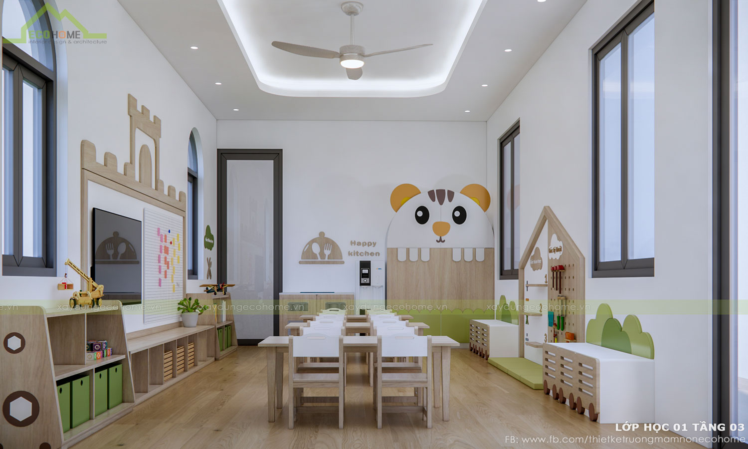 Thiết kế trường mầm non Nhân Nghĩa