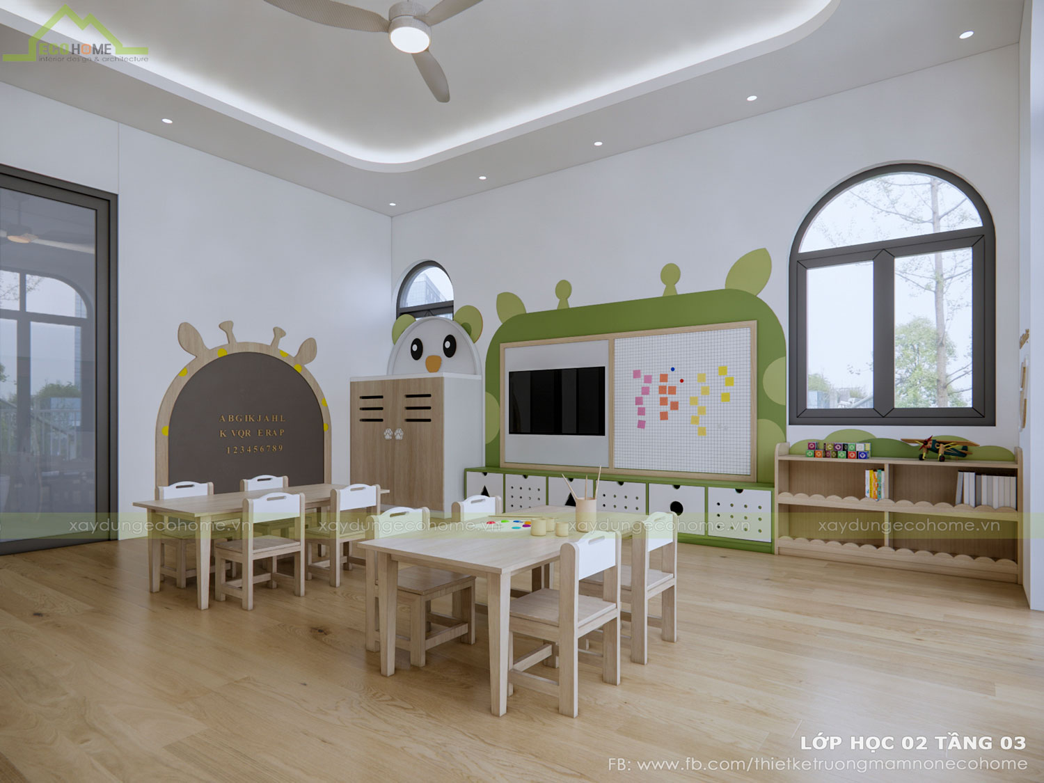 Thiết kế trường mầm non Nhân Nghĩa