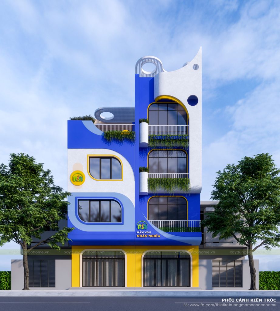 Thiết kế trường mầm non Nhân Nghĩa
