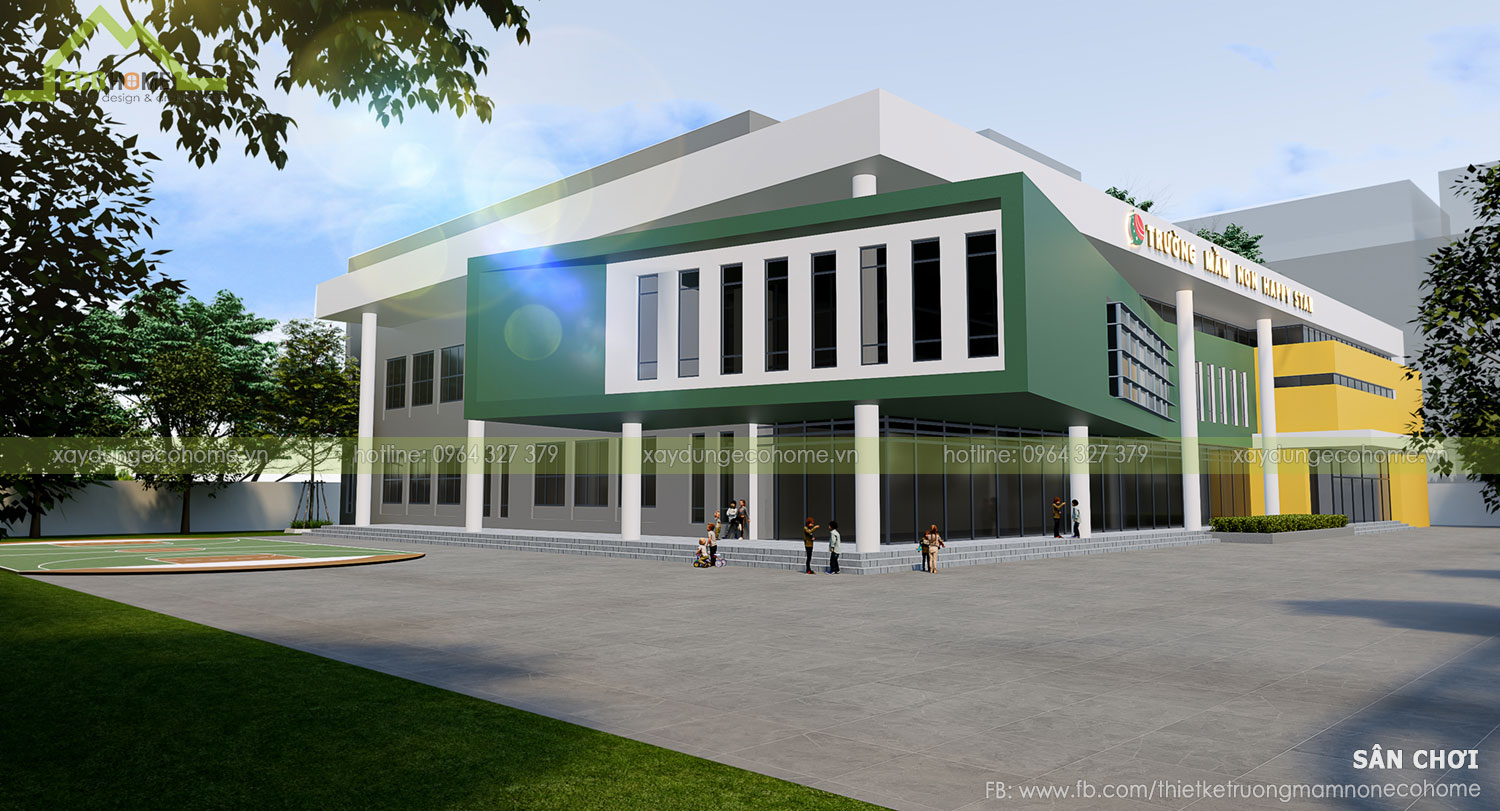 thiết kế trường mầm non tư thục