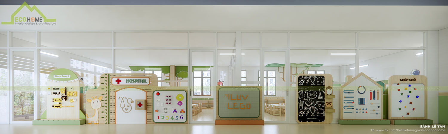 thiết kế trường mầm non tư thục hoa thủy tiên