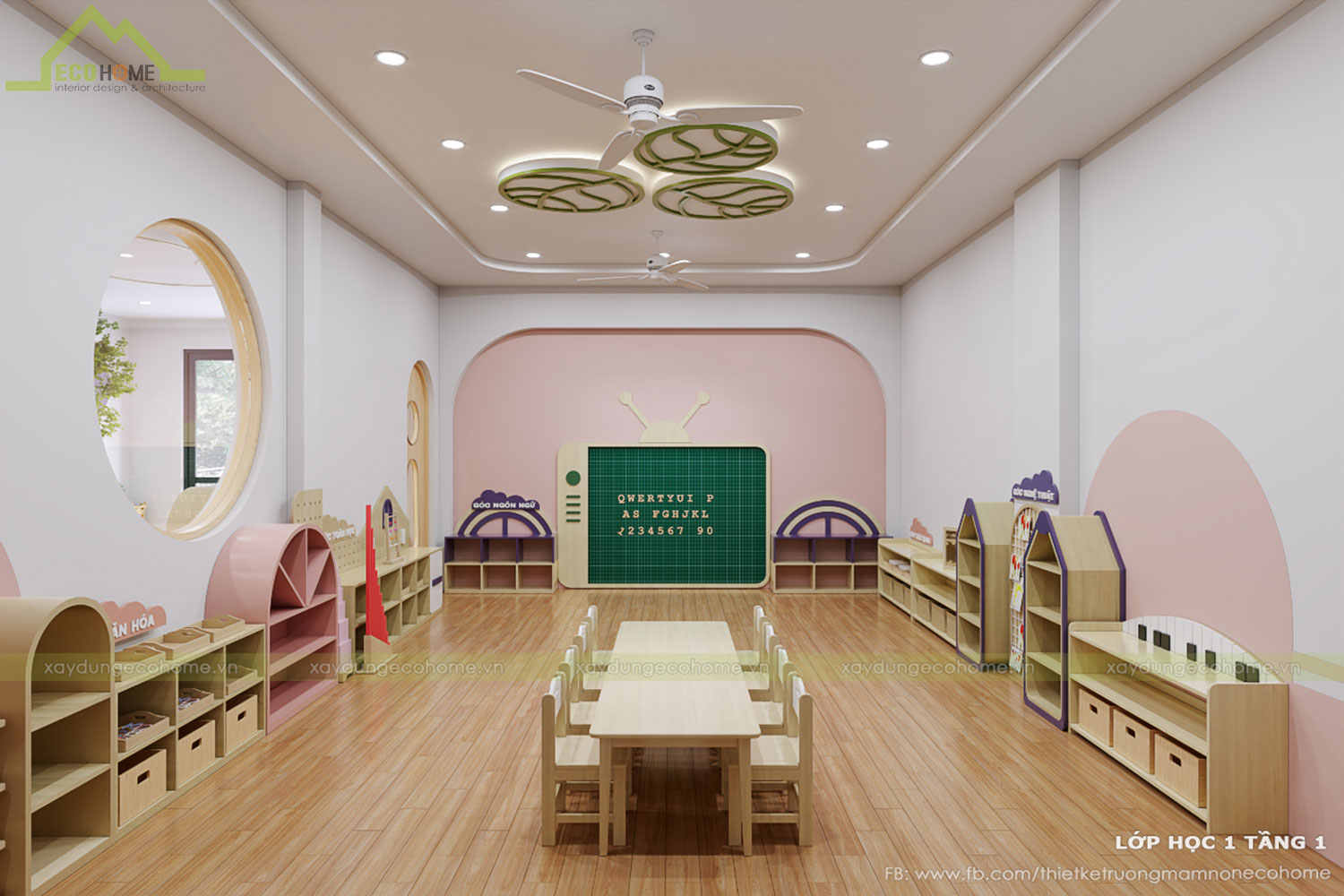 Thiết kế trường mầm non tư thục Minh Châu