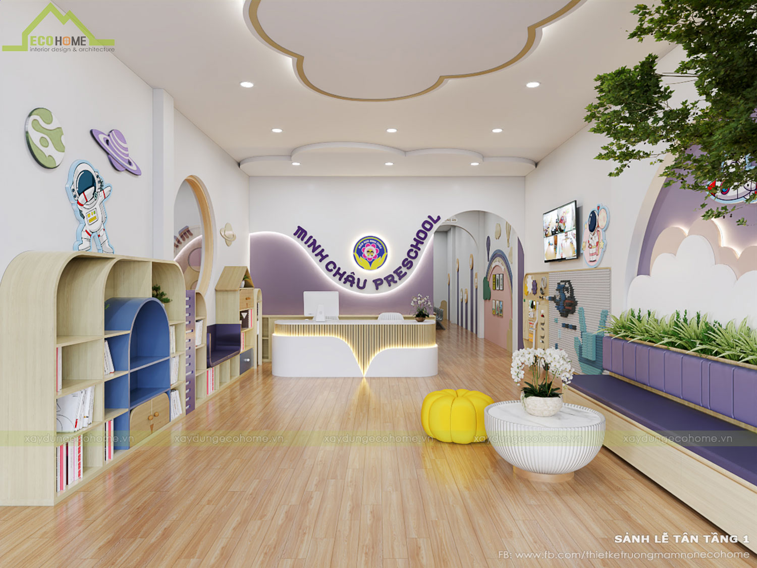 Thiết kế trường mầm non tư thục Minh Châu