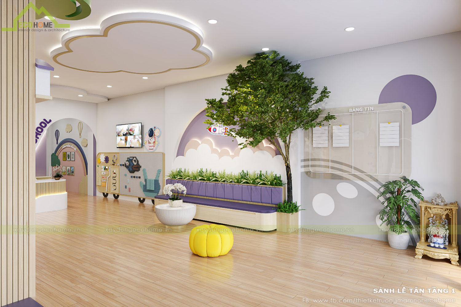 Thiết kế trường mầm non tư thục Minh Châu