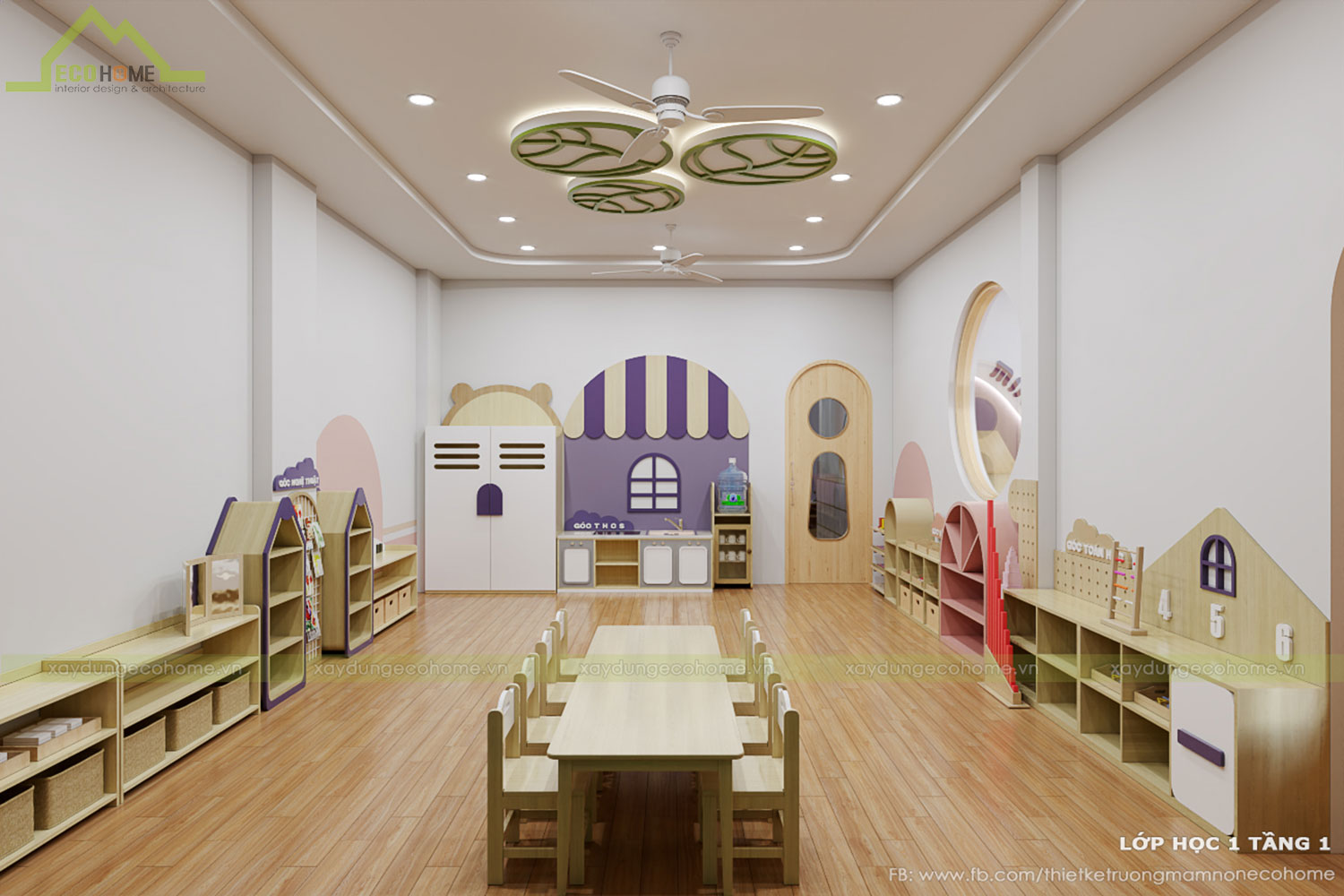 Thiết kế trường mầm non tư thục Minh Châu