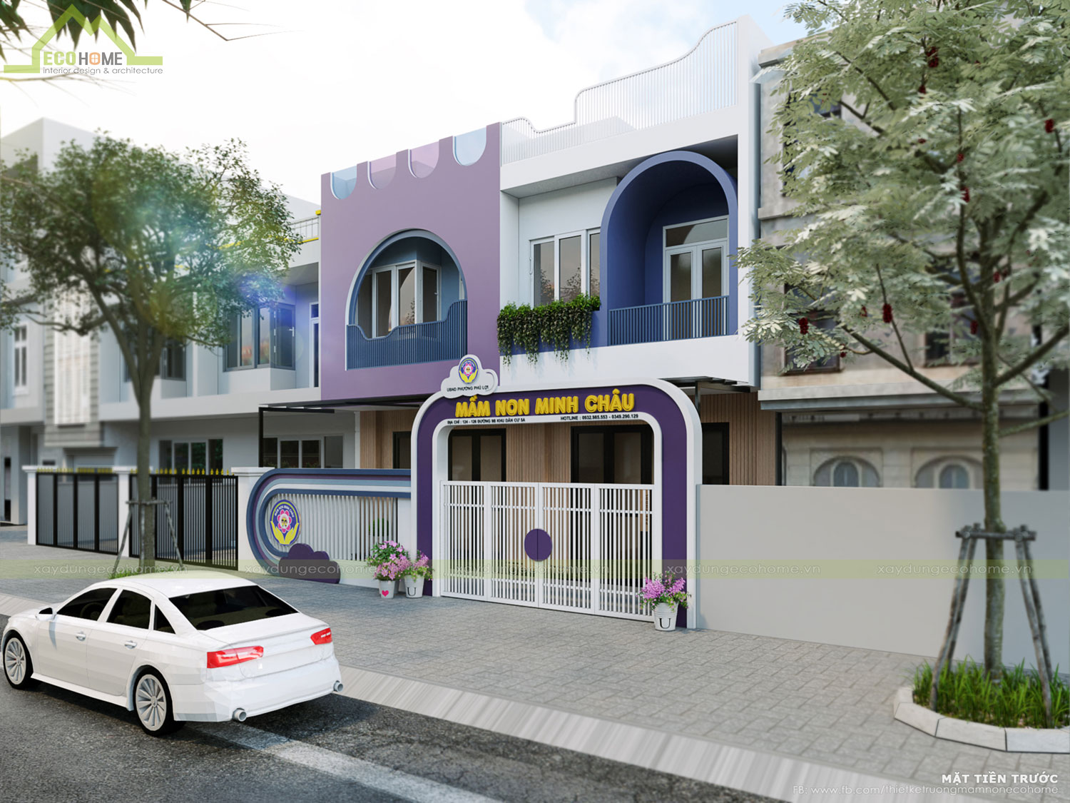 Thiết kế trường mầm non tư thục Minh Châu