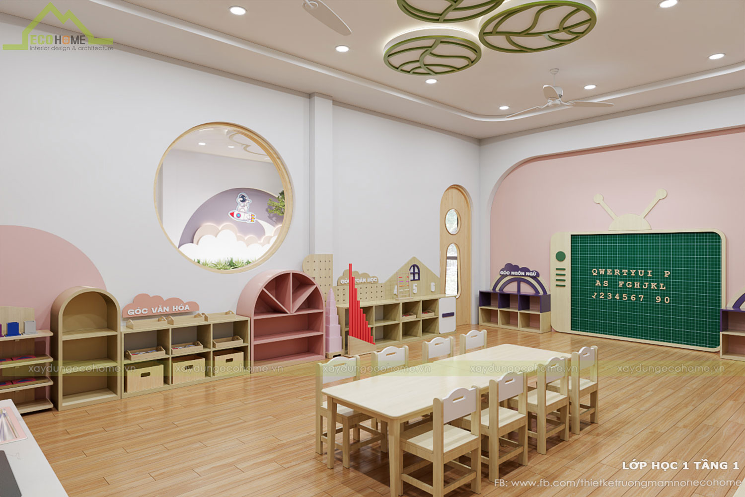Thiết kế trường mầm non tư thục Minh Châu