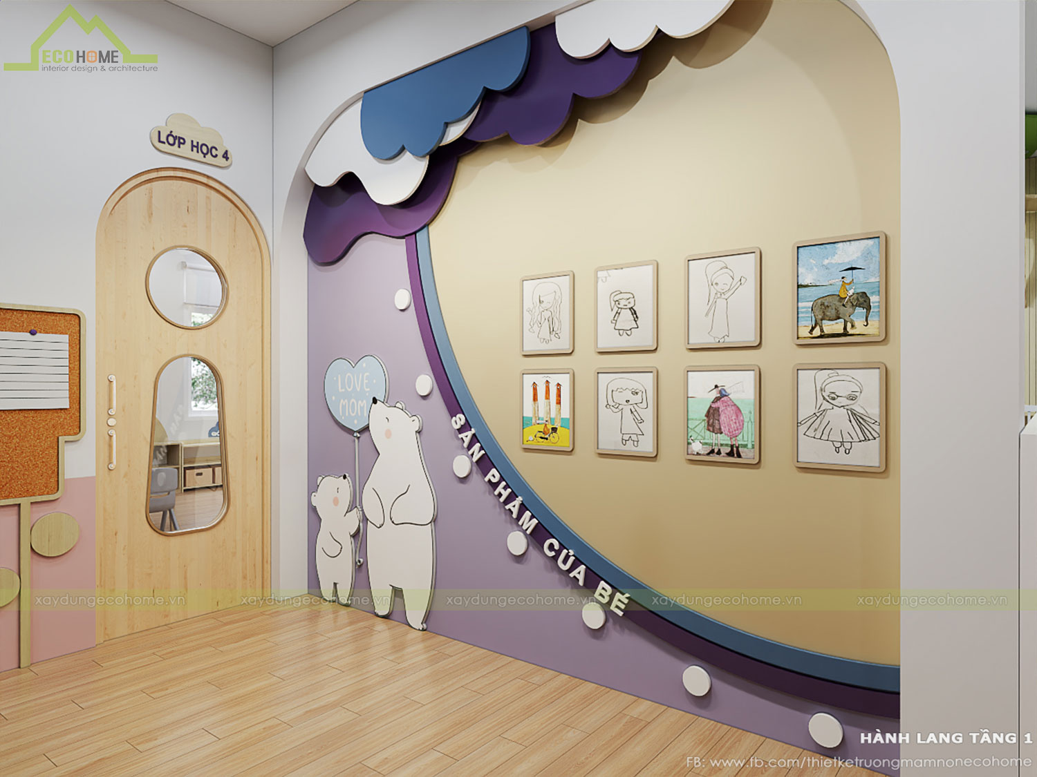 Thiết kế trường mầm non tư thục Minh Châu