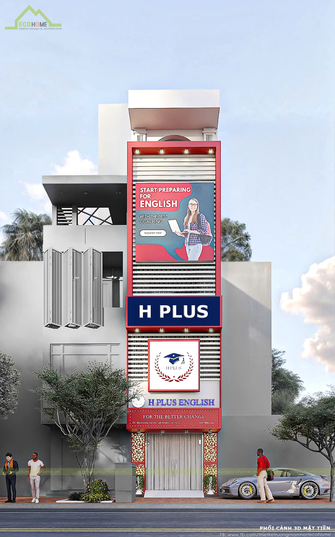 Thiết kế trung tâm ngoại ngữ