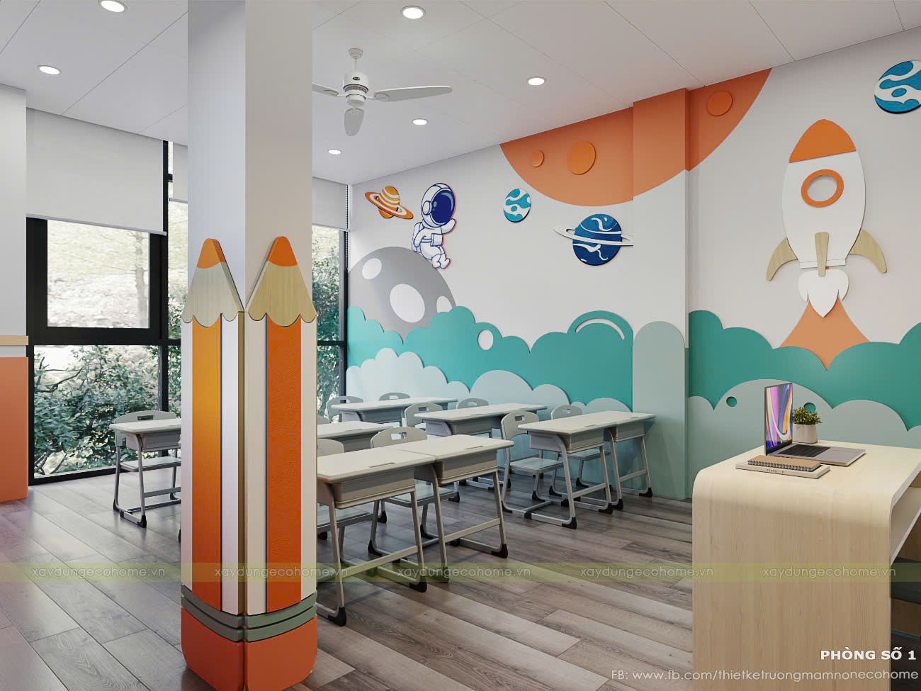 Thiết kế trung tâm ngoại ngữ