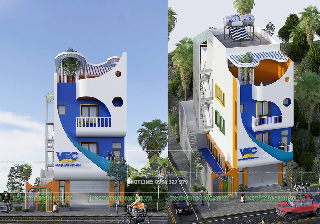 Thiết kế trung tâm ngoại ngữ tại Bình Dương