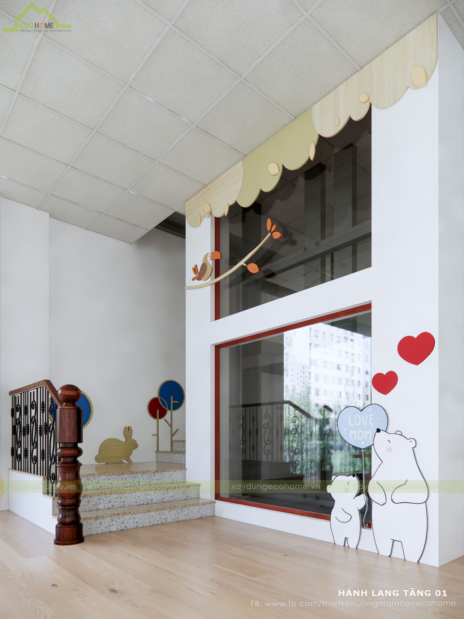 Thiết kế trường mầm non Blue