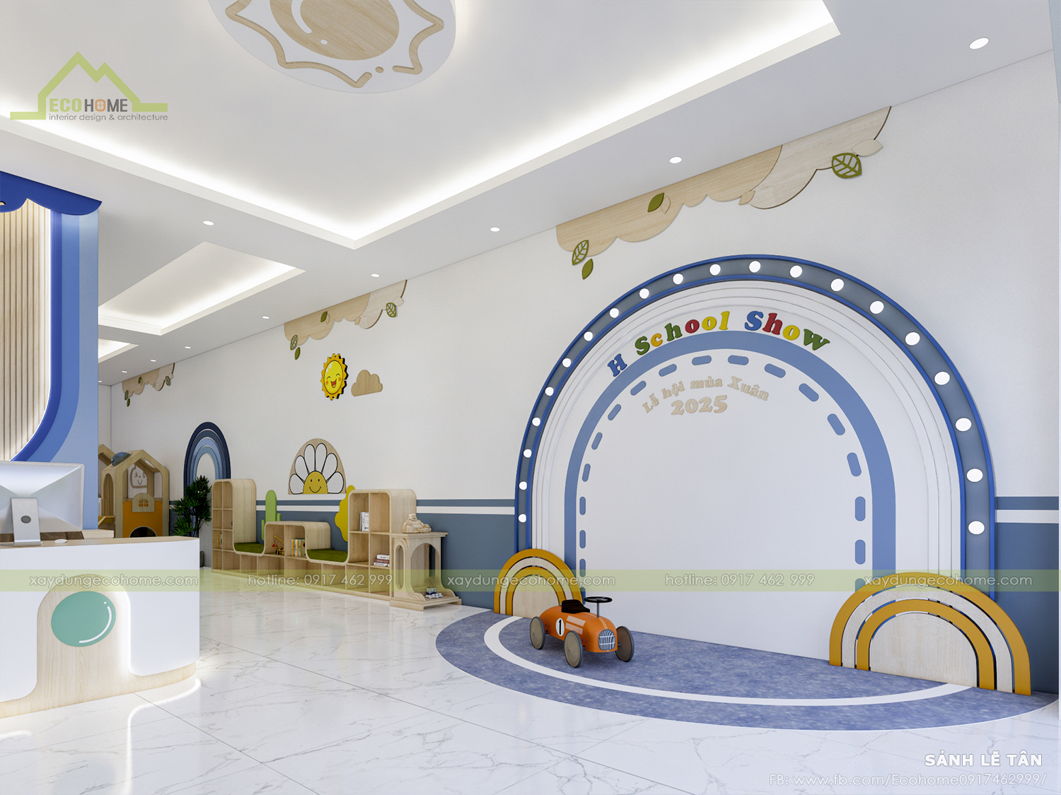 thiết kế trường mầm non H-School