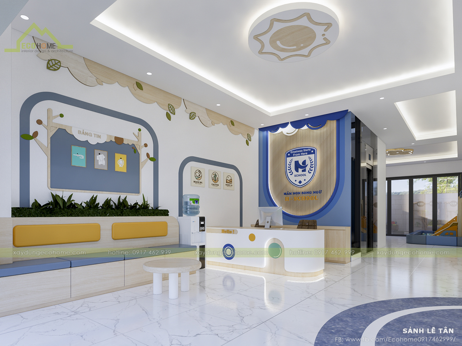 thiết kế trường mầm non H-School