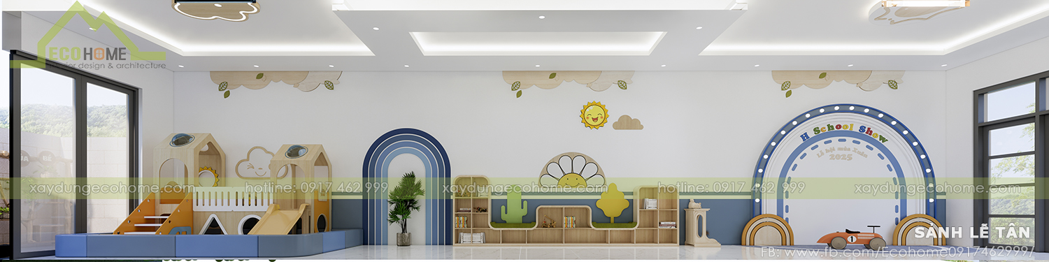 thiết kế trường mầm non H-School