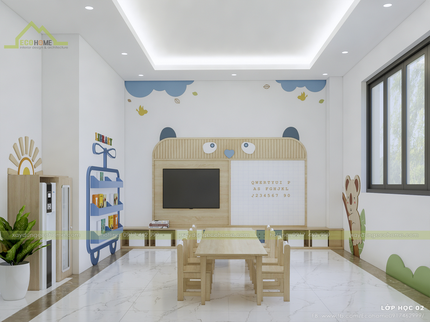 thiết kế trường mầm non H-School