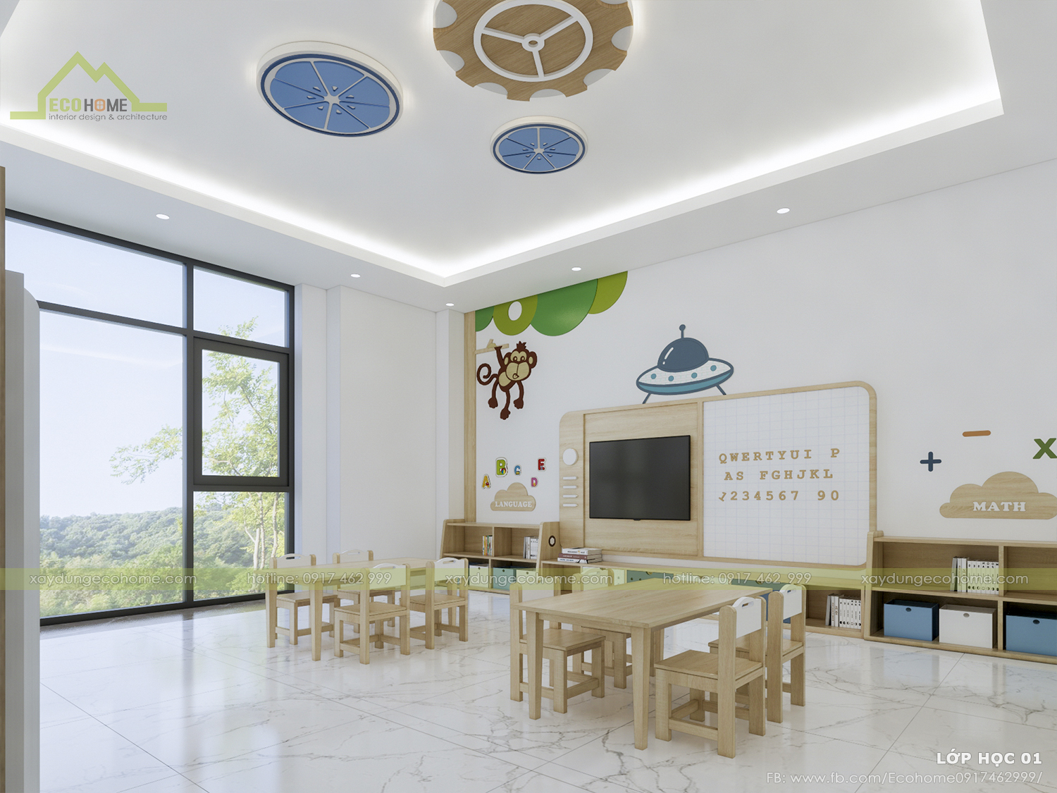 thiết kế trường mầm non H-School