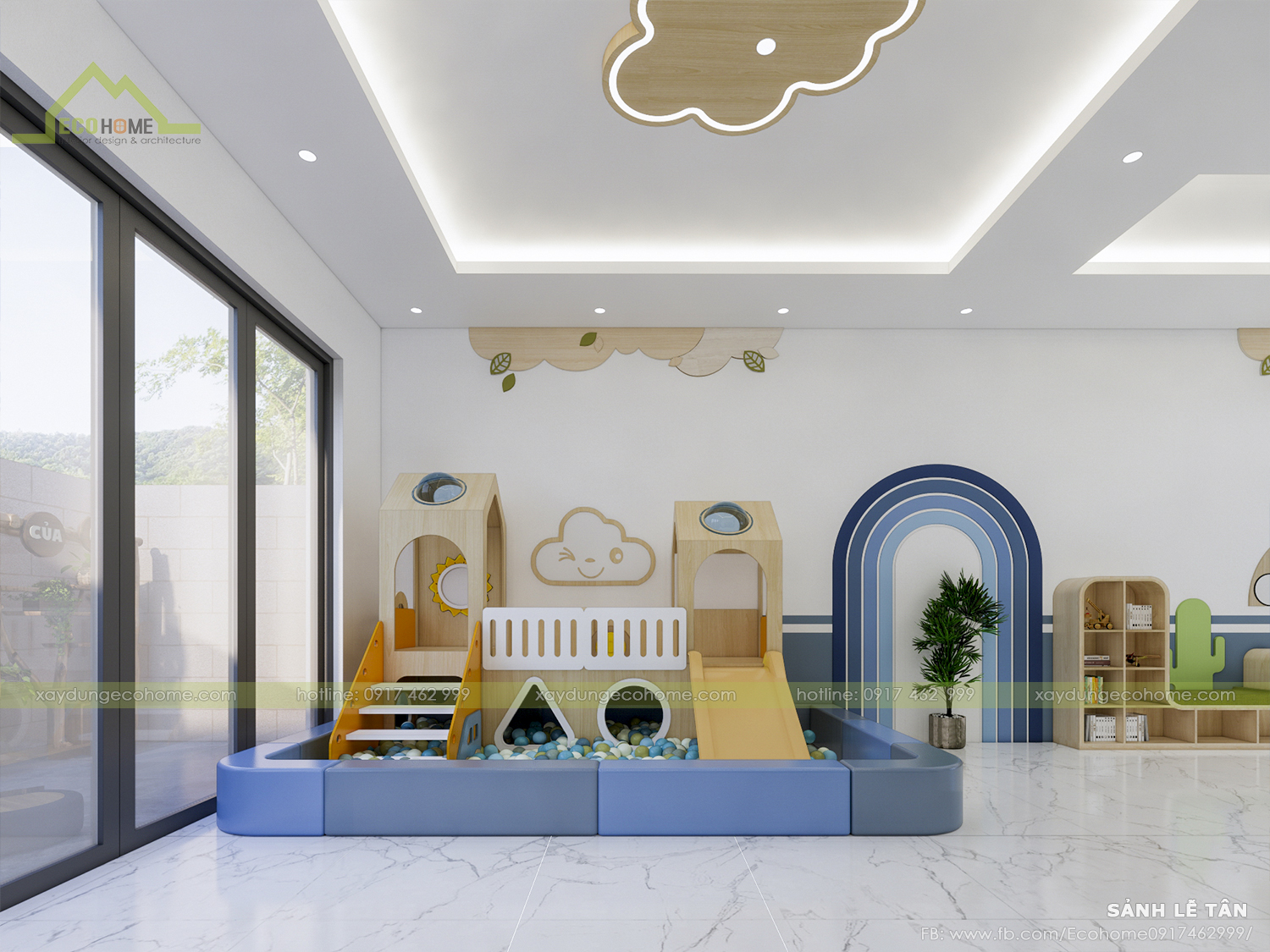 thiết kế trường mầm non H-School