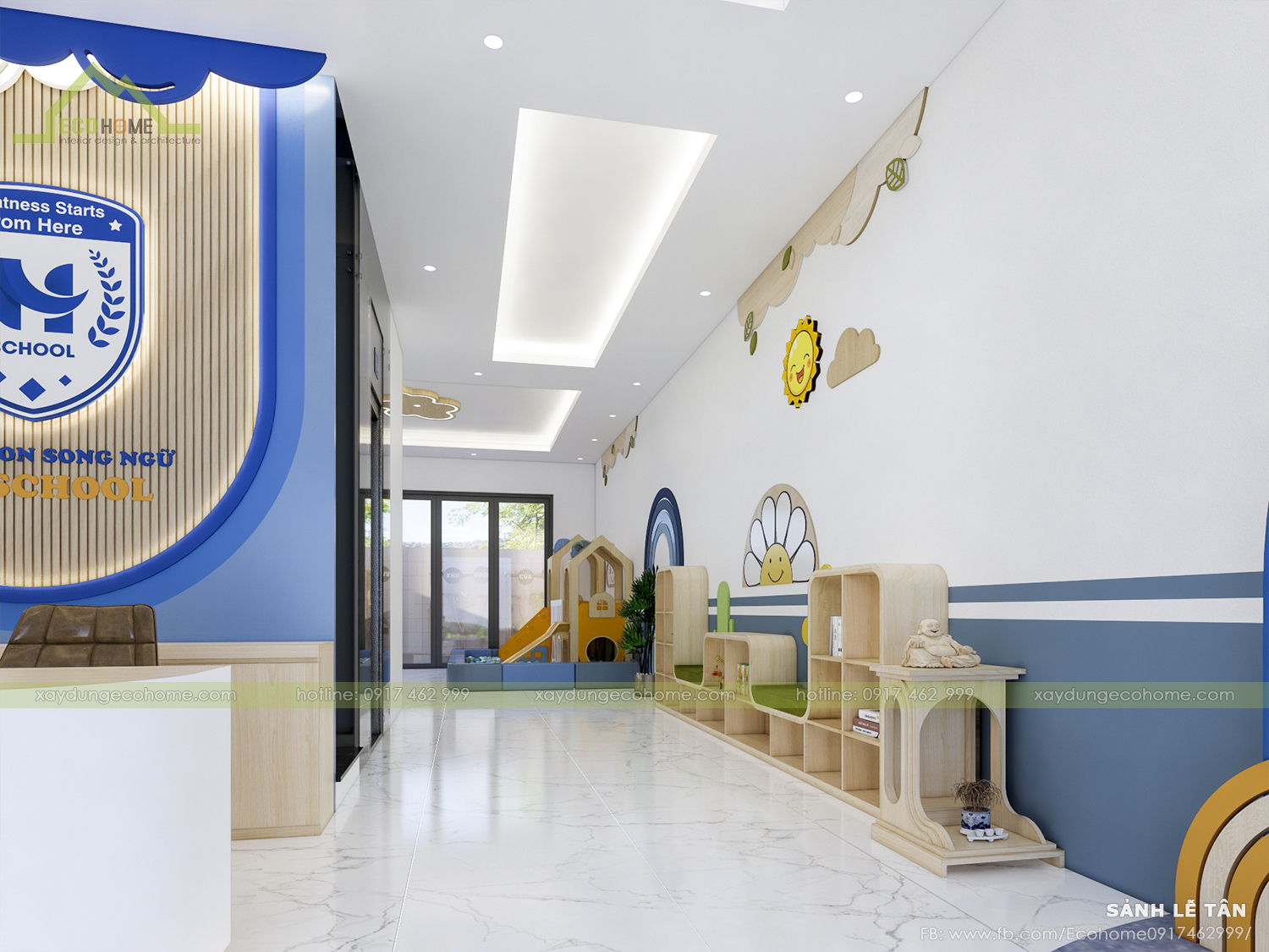 thiết kế trường mầm non H-School