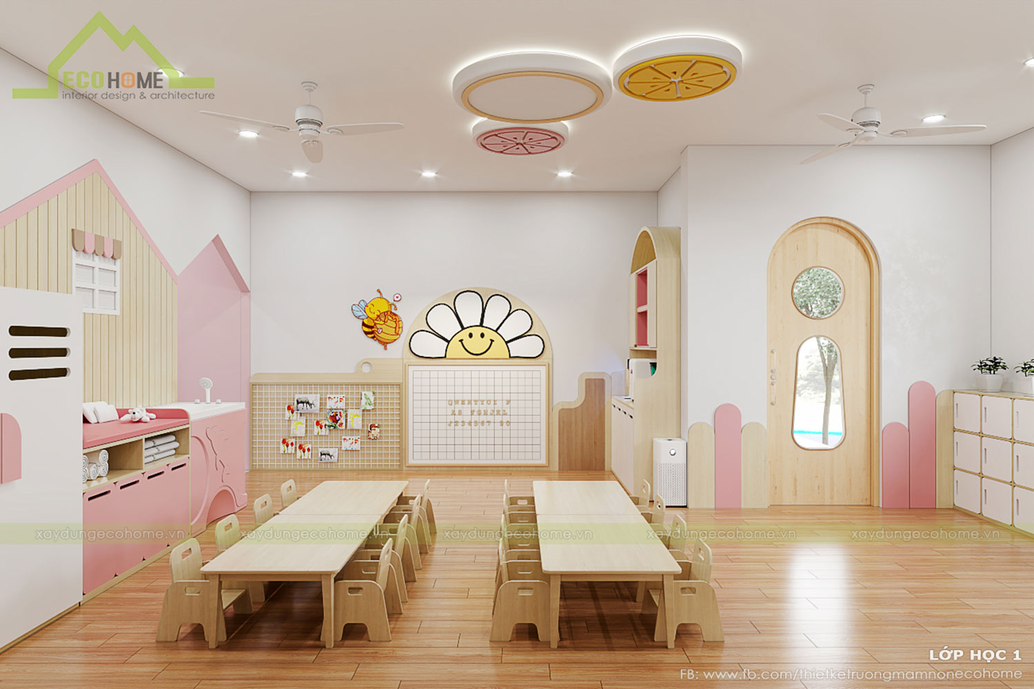 Thiết kế trường mầm non Kids World