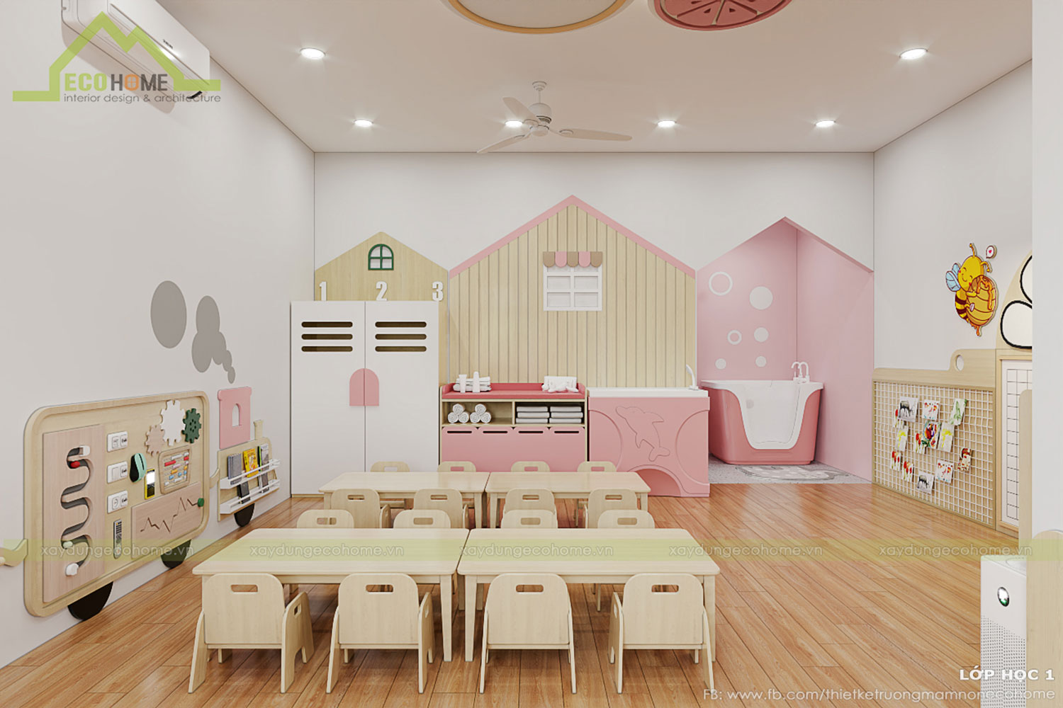 Thiết kế trường mầm non Kids World