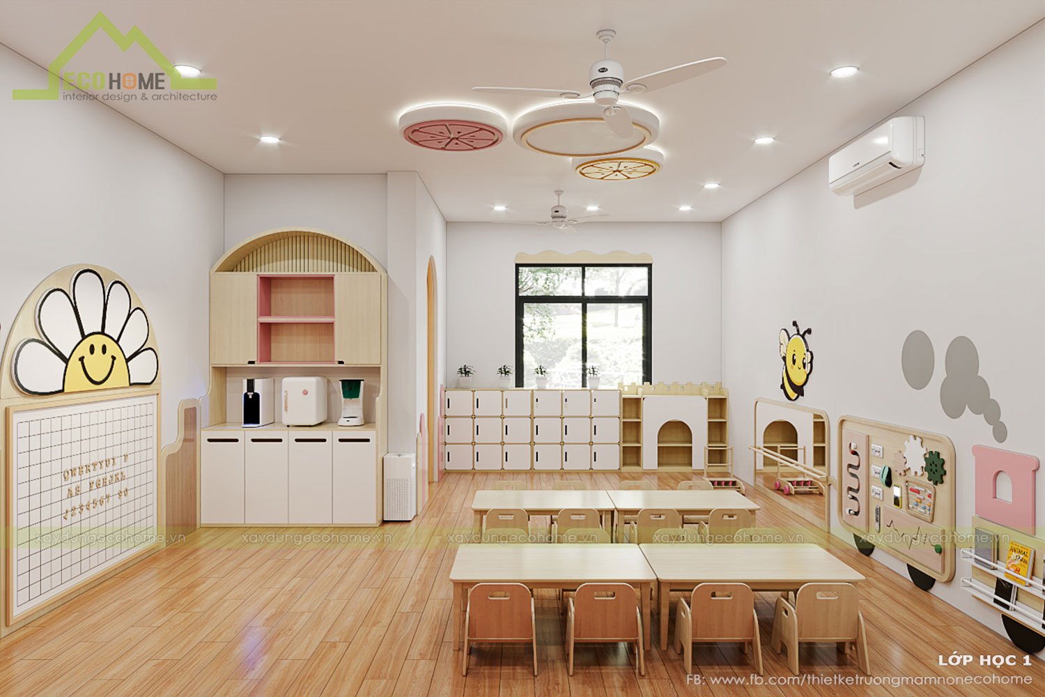 Thiết kế trường mầm non Kids World