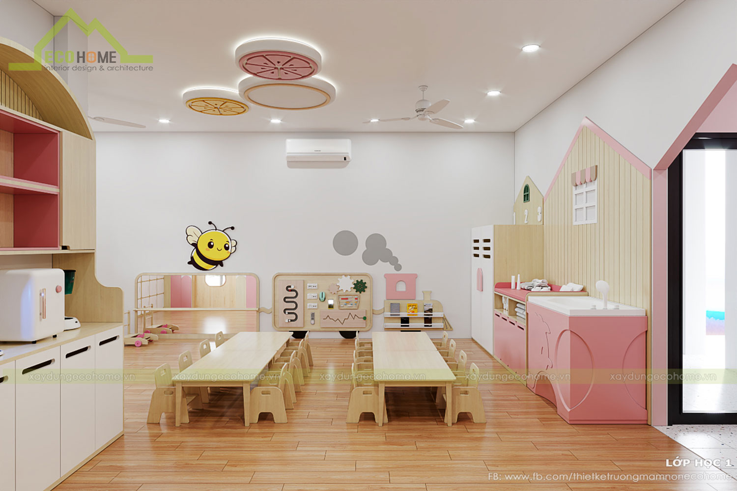 Thiết kế trường mầm non Kids World