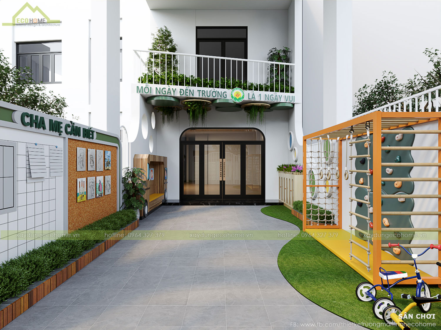 Thiết kế trường mầm non Ánh Dương